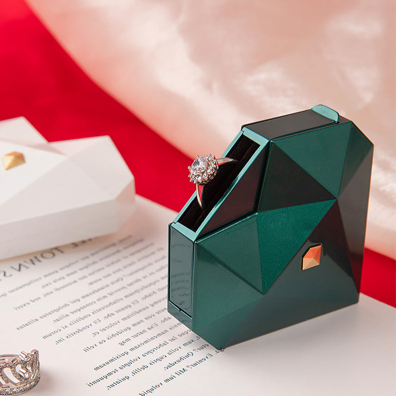 Heart Automatic Open Surprise Ring Jewelry Box