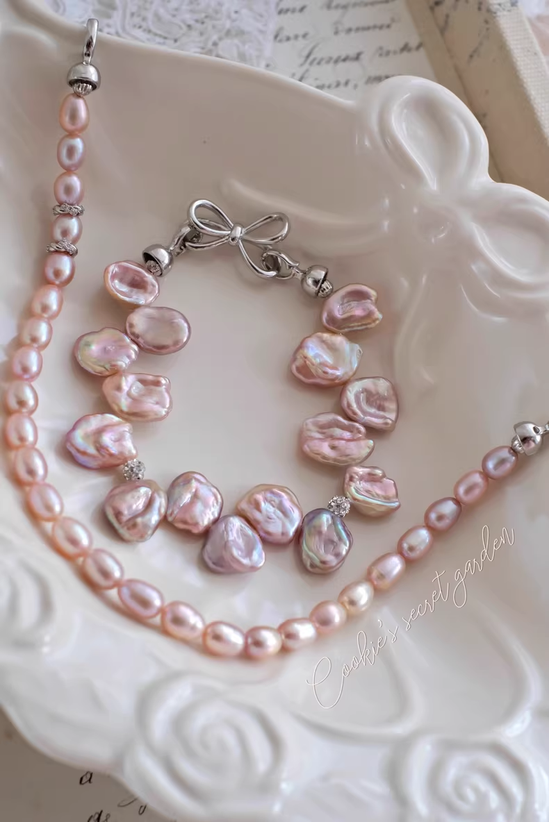 【Monet Garden Collection】 Handmade Multi Wear Ways Baroque Pearl Necklace