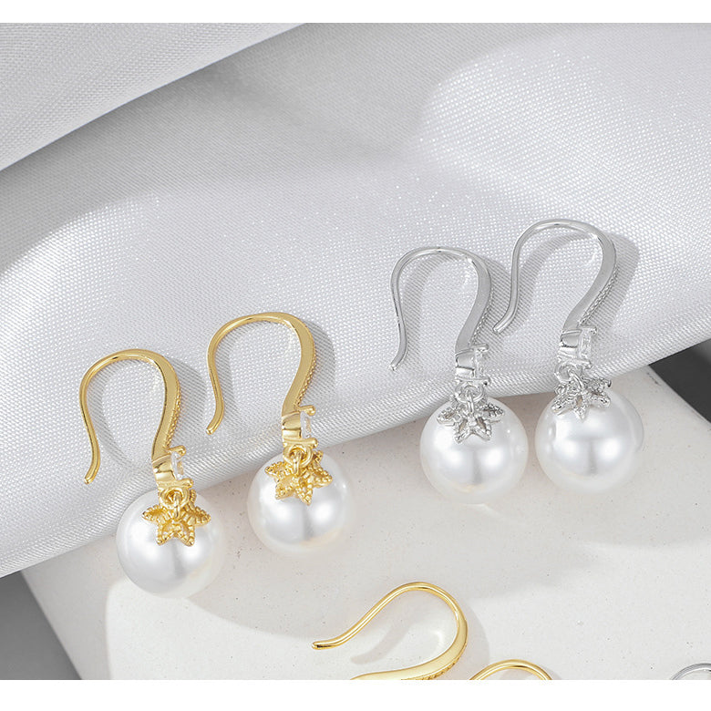 Hook Swarovski Pearl Earrings