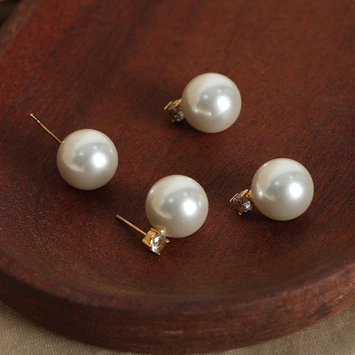 12mm Pearl Stud Earrings