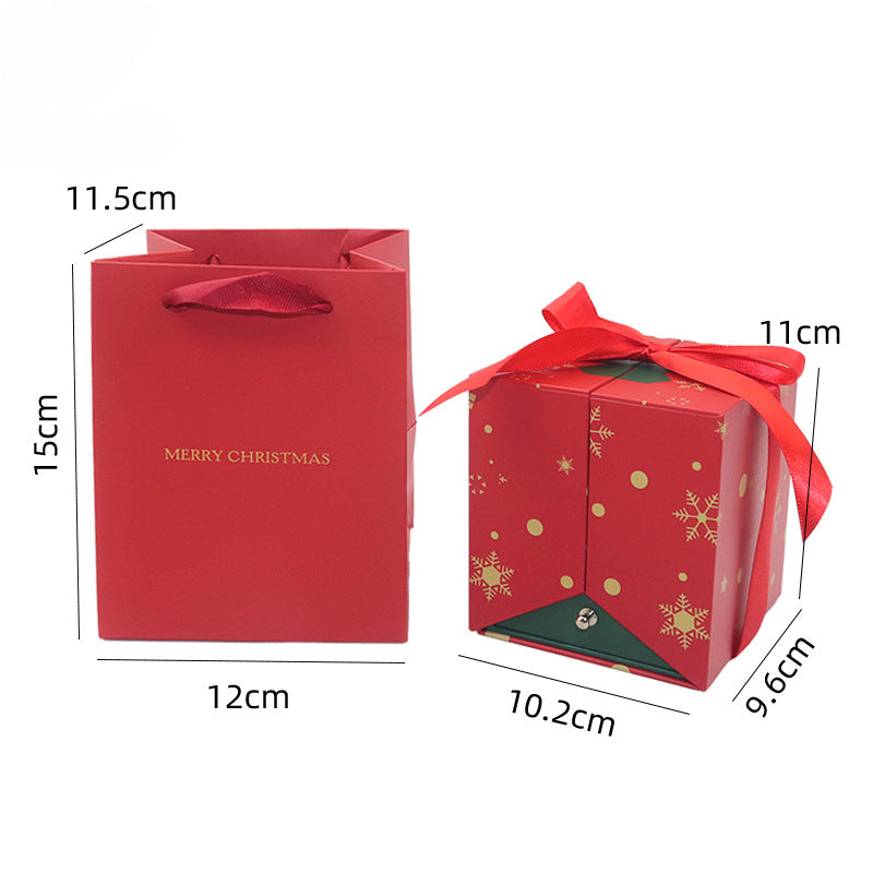 Christmas Preserved Flower Roses Jewelry Box