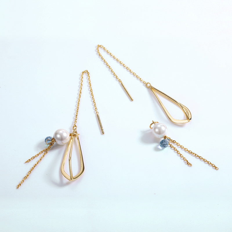 Tassel Earrings Pearl Ear Line Earring