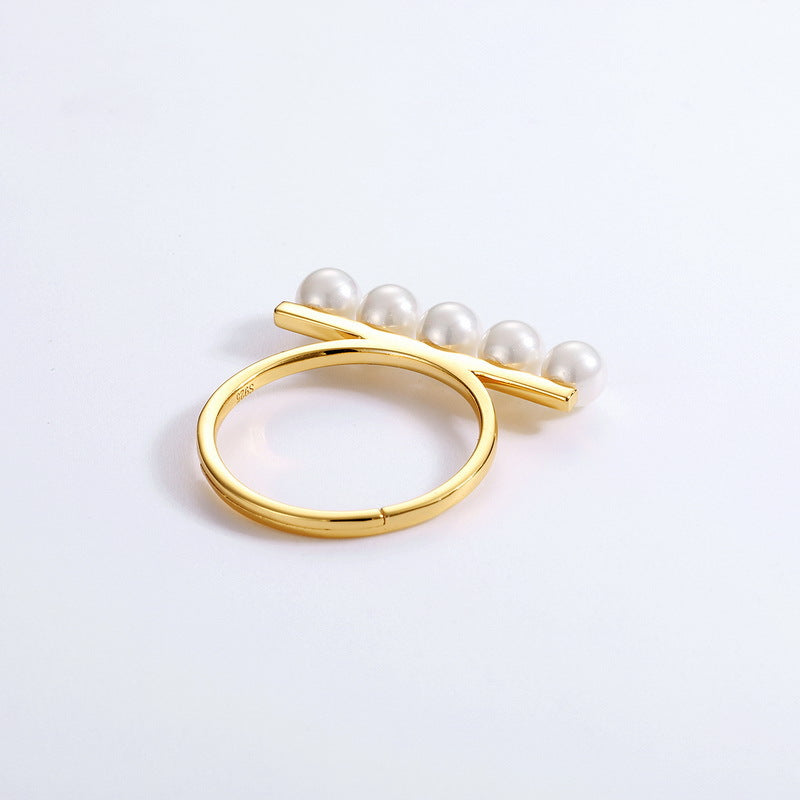 Modern Pearl Ring