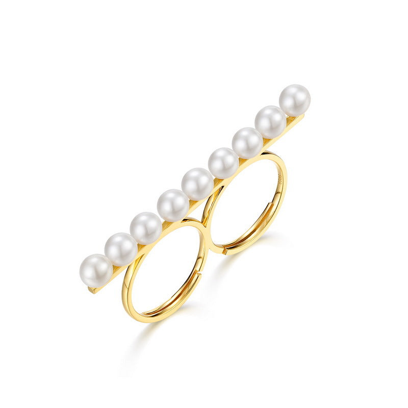 Double Pearl Ring