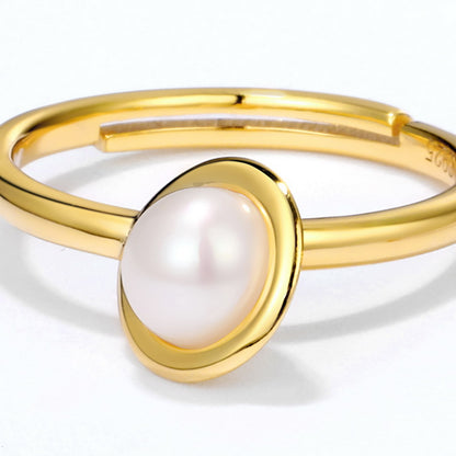 Stellar Eternity Pearl Ring