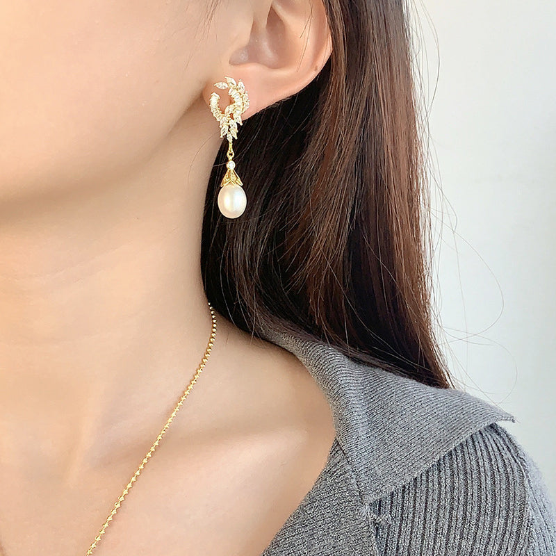 Luxury Princess Teardrop Pearl Dangle Earrings