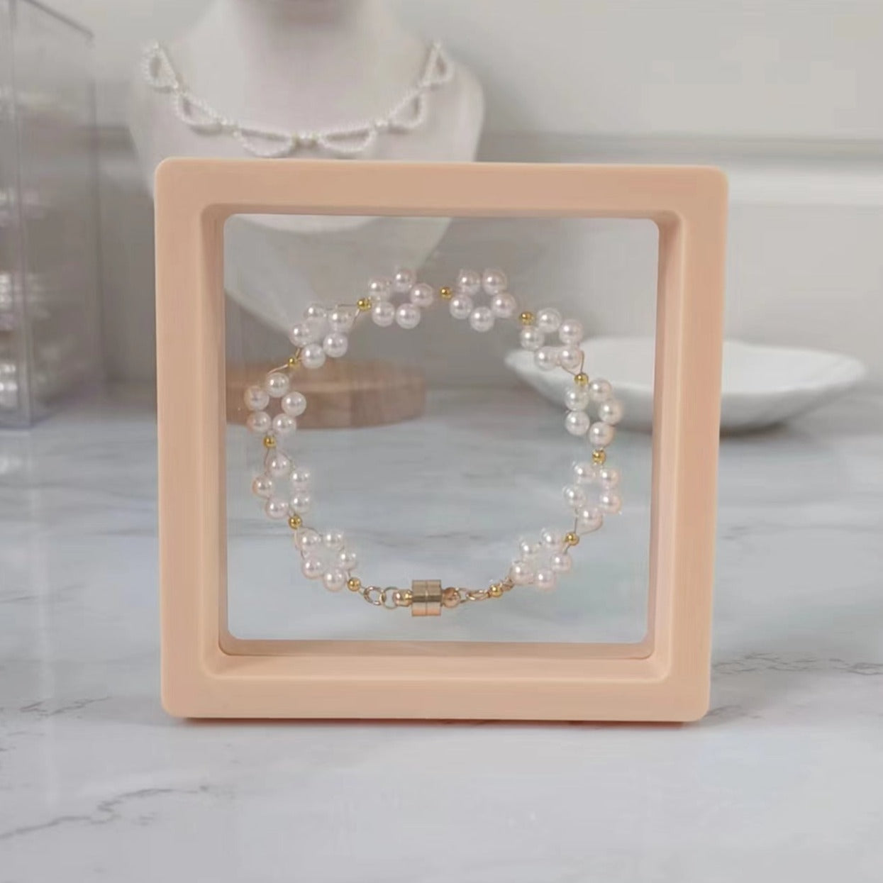 Handmade Flower Pearl Bracelet