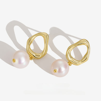 10mm Baroque Pearl Drop Earrings