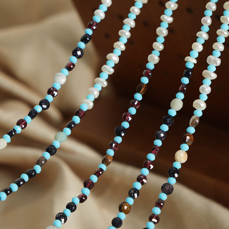 Natural Agate And Freshwater Pearl Necklace 