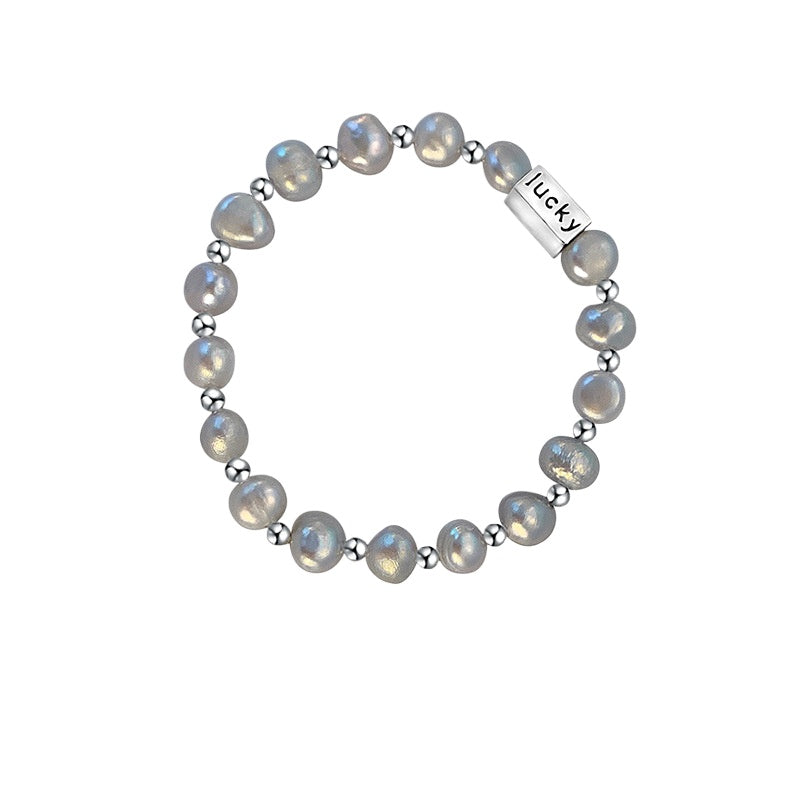 Lucky Natural Grey Baroque Pearl Bracelet