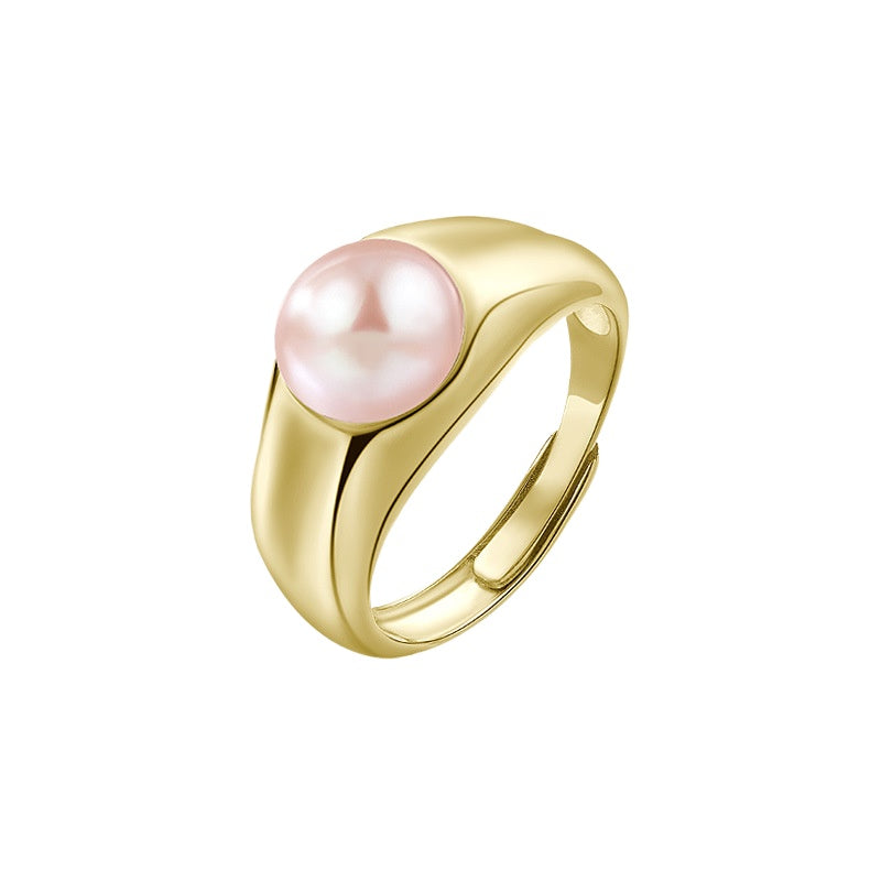 Light Luxury Wide Pearl Ring