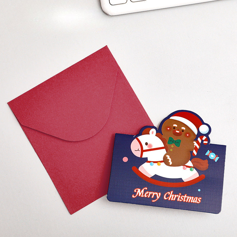 Cartoon Christmas Greeting Cards with Envelope - Random Delivery