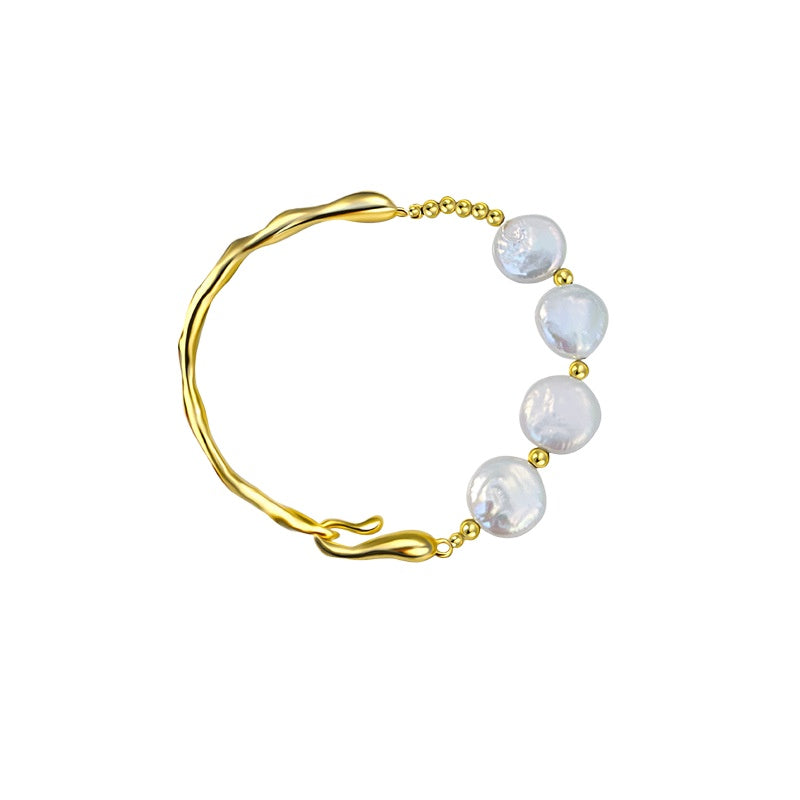 Baroque Pearl Bangle Bracelet