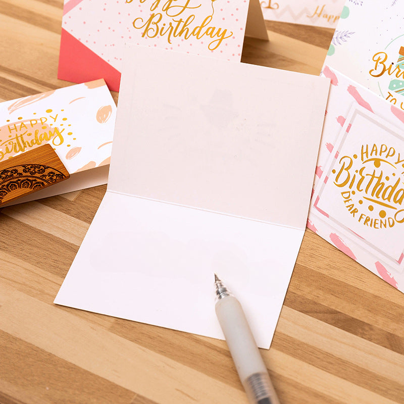 Gold Stamped Happy Birthday Gift Card - Random Delivery