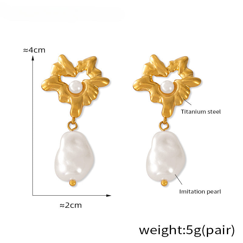 Ball Jewelry Baroque Pearl Earrings