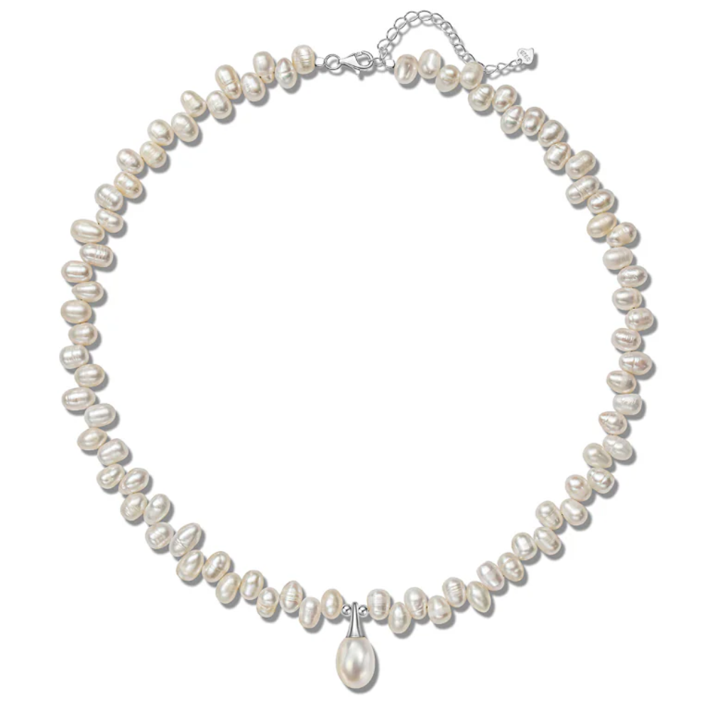 Baroque Teardrop Pendant Freshwater Pearl Necklace