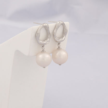 10mm Baroque Pearl Drop Earrings