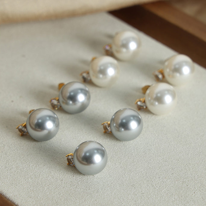 12mm Pearl Stud Earrings