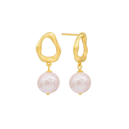 10mm Baroque Pearl Drop Earrings