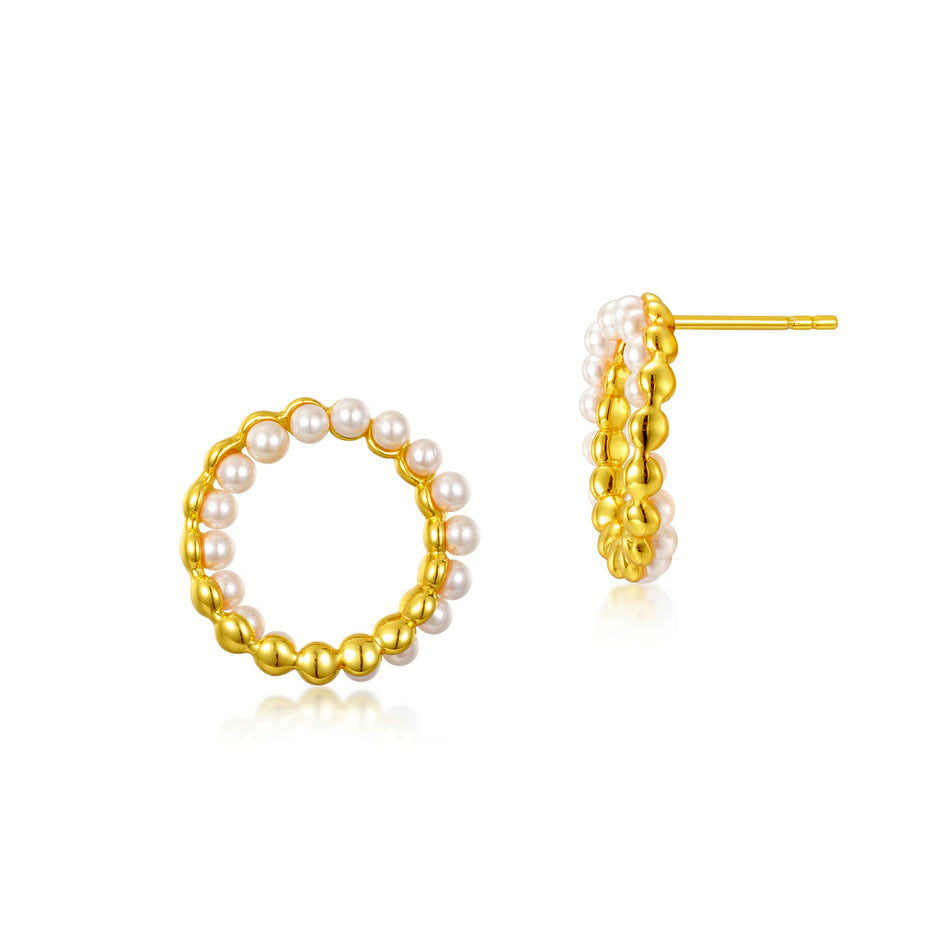 Hoop Earrings With Pearls