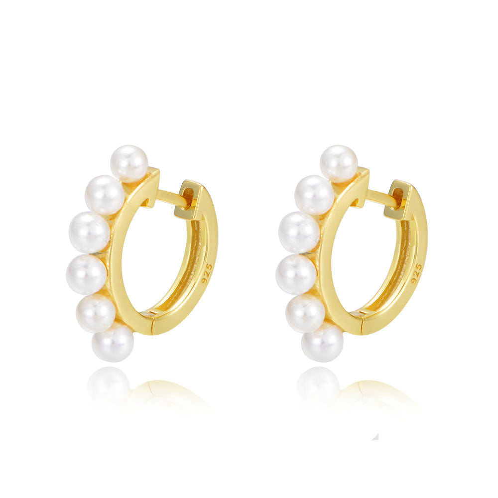 Pearl Earring Hoops 360 Pearl Earrings