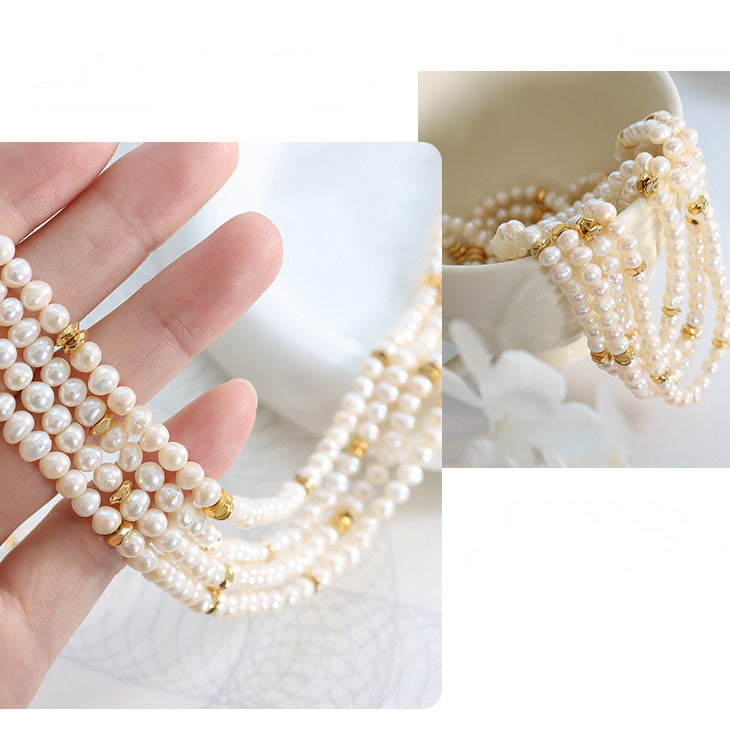 Elegant French Style Freshwater Pearl Necklace