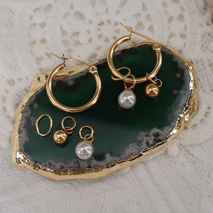 Detachable Multi Wear Ways Pearl Earrings