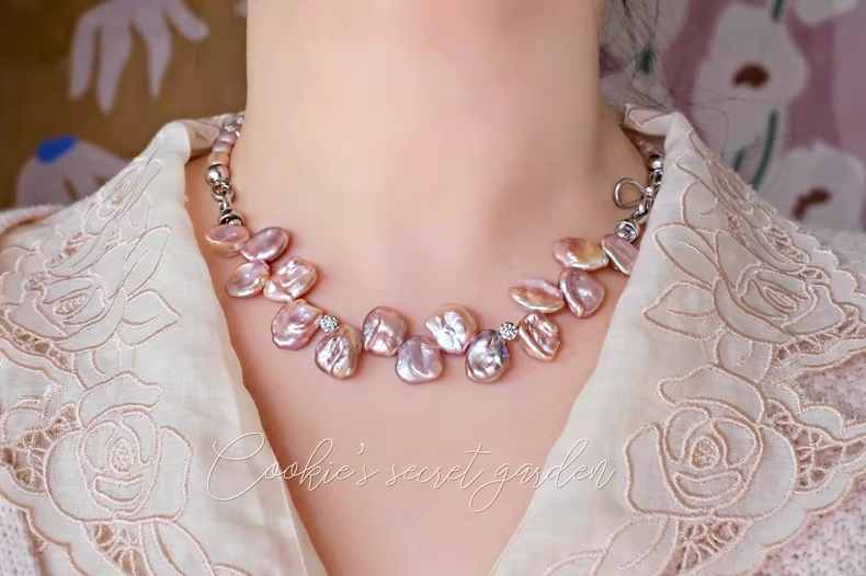 【Monet Garden Collection】 Handmade Multi Wear Ways Baroque Pearl Necklace