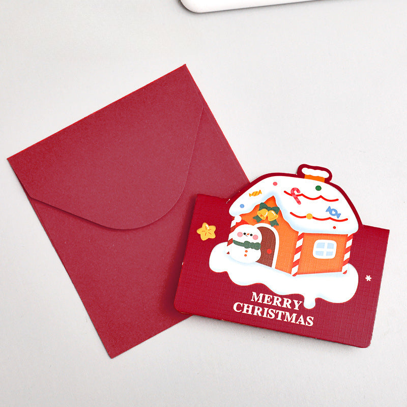 Cartoon Christmas Greeting Cards with Envelope - Random Delivery