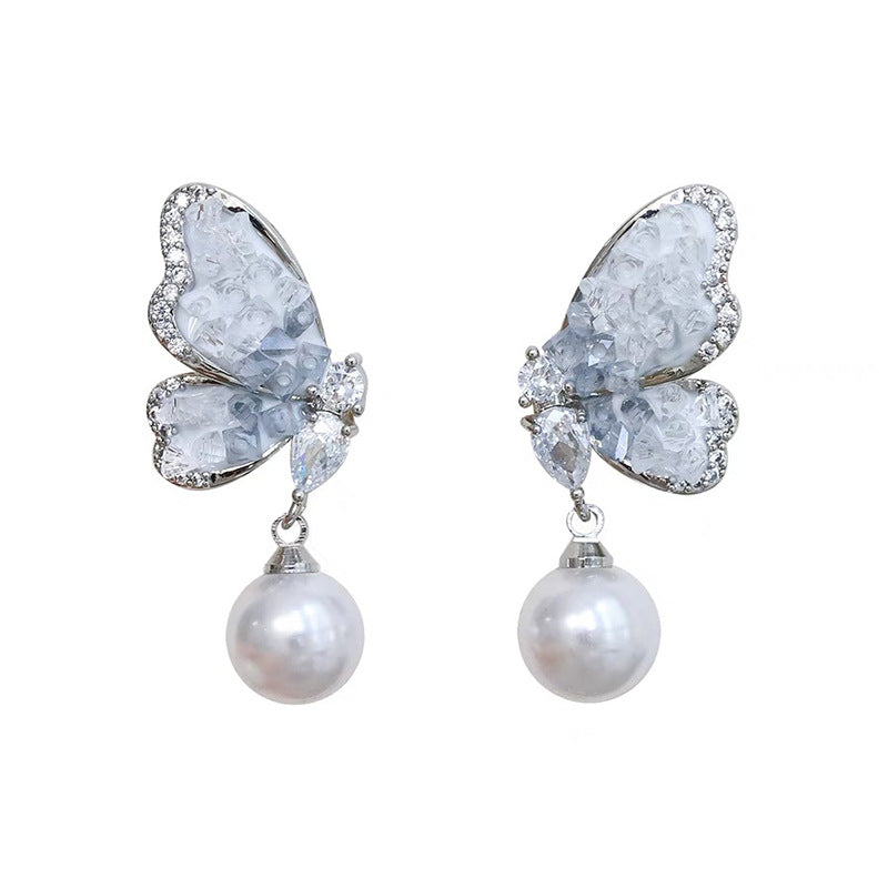 Crystal Butterfly Earrings