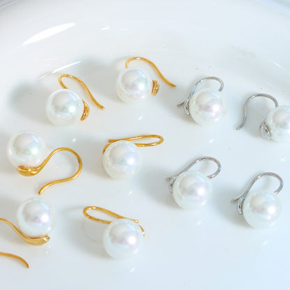 10mm Pearl Hook Earring