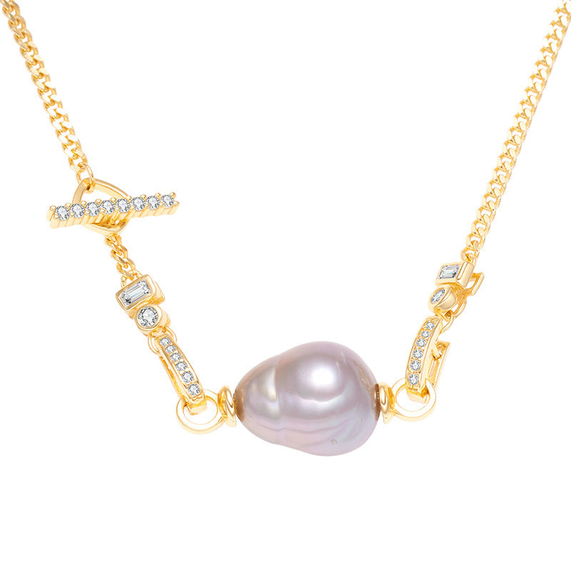 High-end Natural Baroque Pearl Pendant Necklace