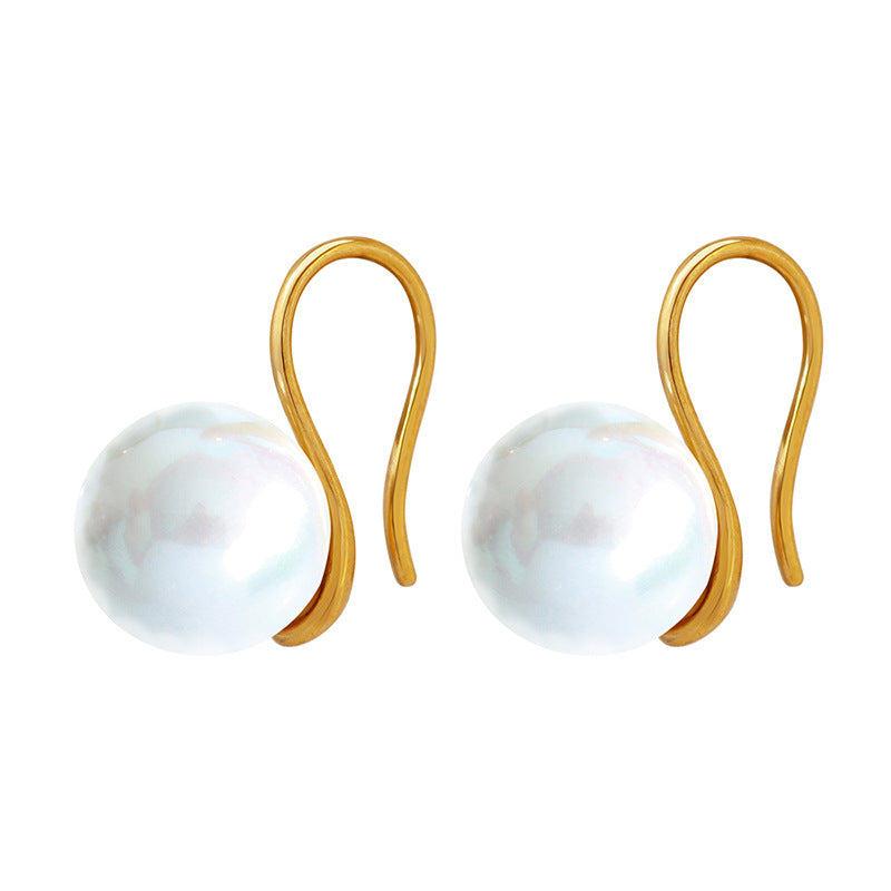 10mm Pearl Hook Earring