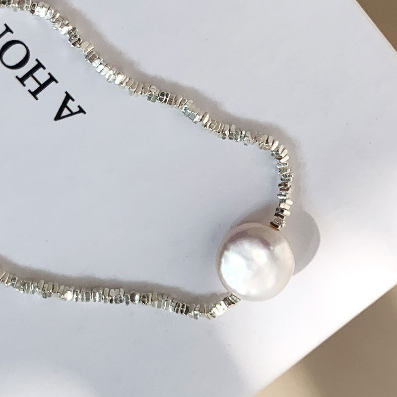 Single Flat Baroque Pearl Bracelet