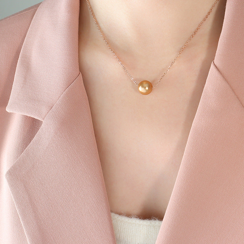 Single Pearl Pendant Necklace