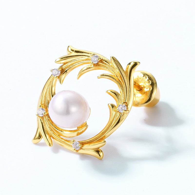 Wreath 5mm Pearl Earrings