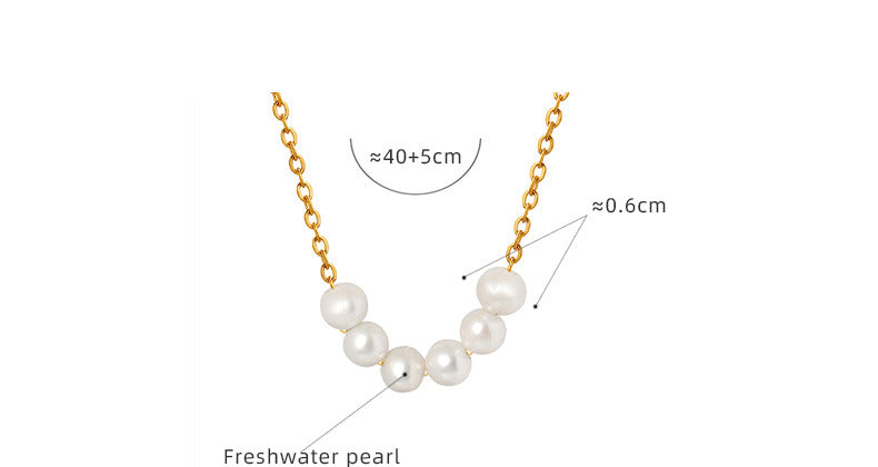 Floating Baroque Pearl Pendant Necklace