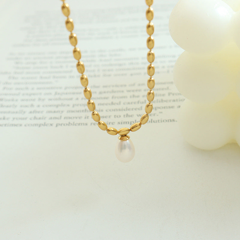 Unisex Couple Freshwater Pearl Pendant Necklace