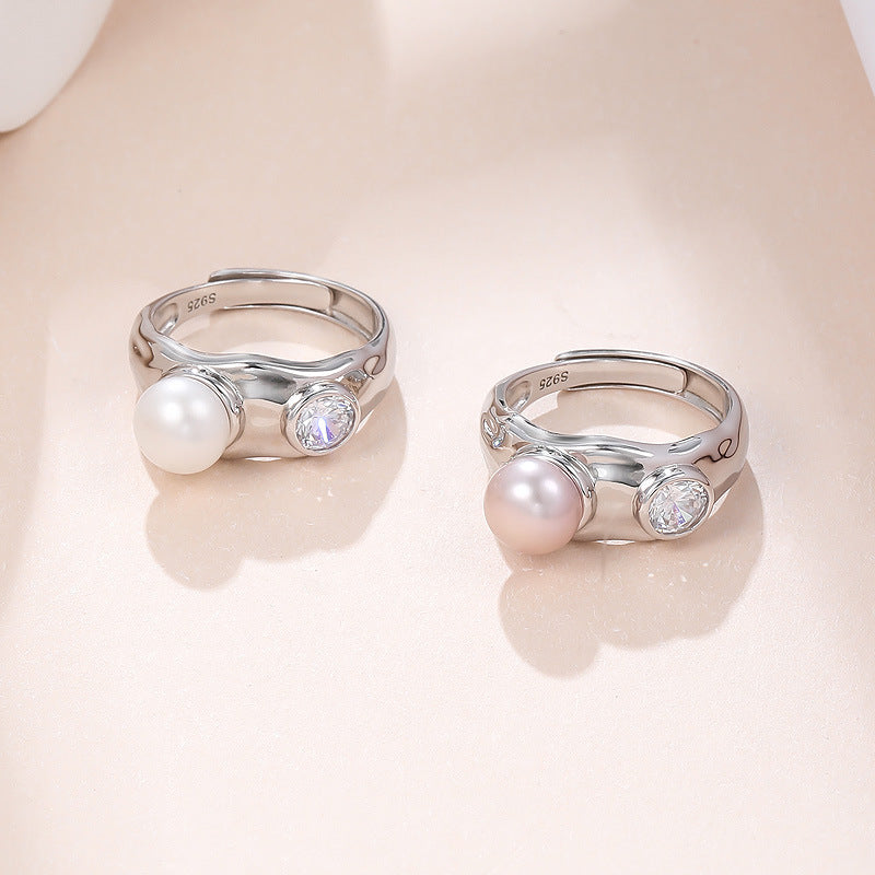 Personality Zircon and Pearl Ring