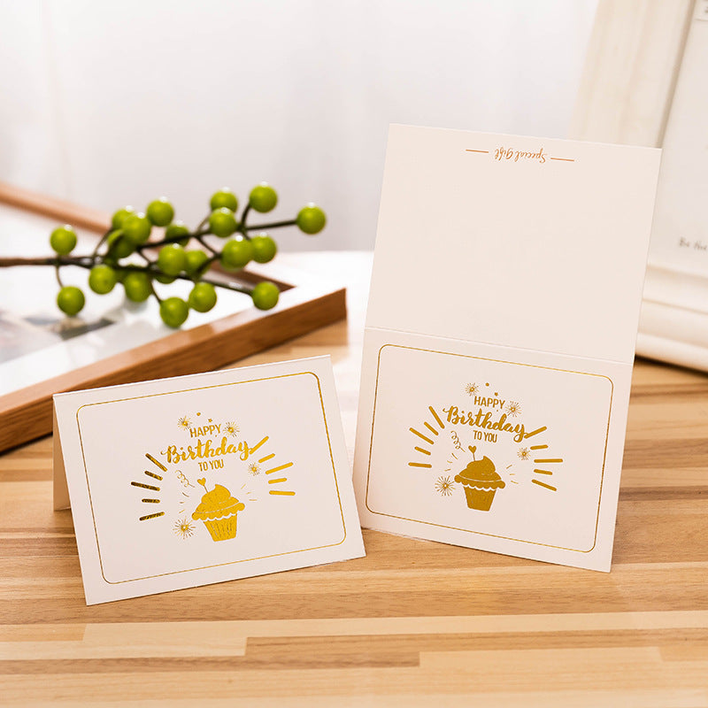 Gold Stamped Happy Birthday Gift Card - Random Delivery