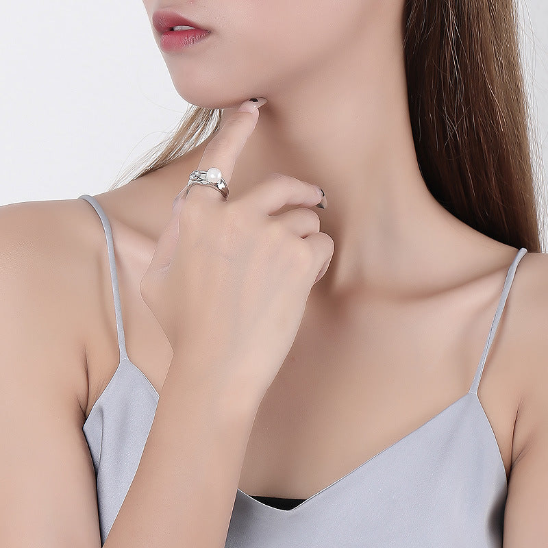 Personality Zircon and Pearl Ring