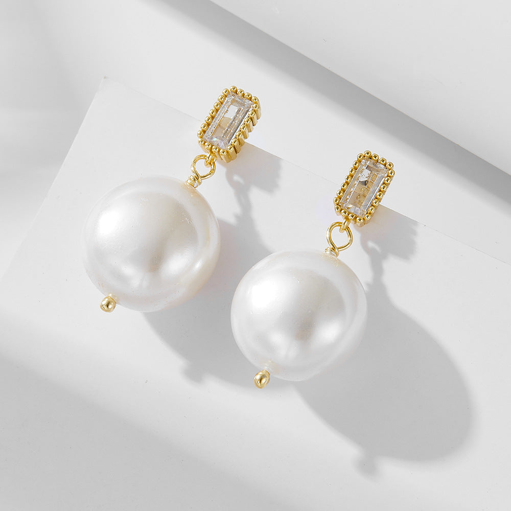 14mm Pearl Drop Earrings