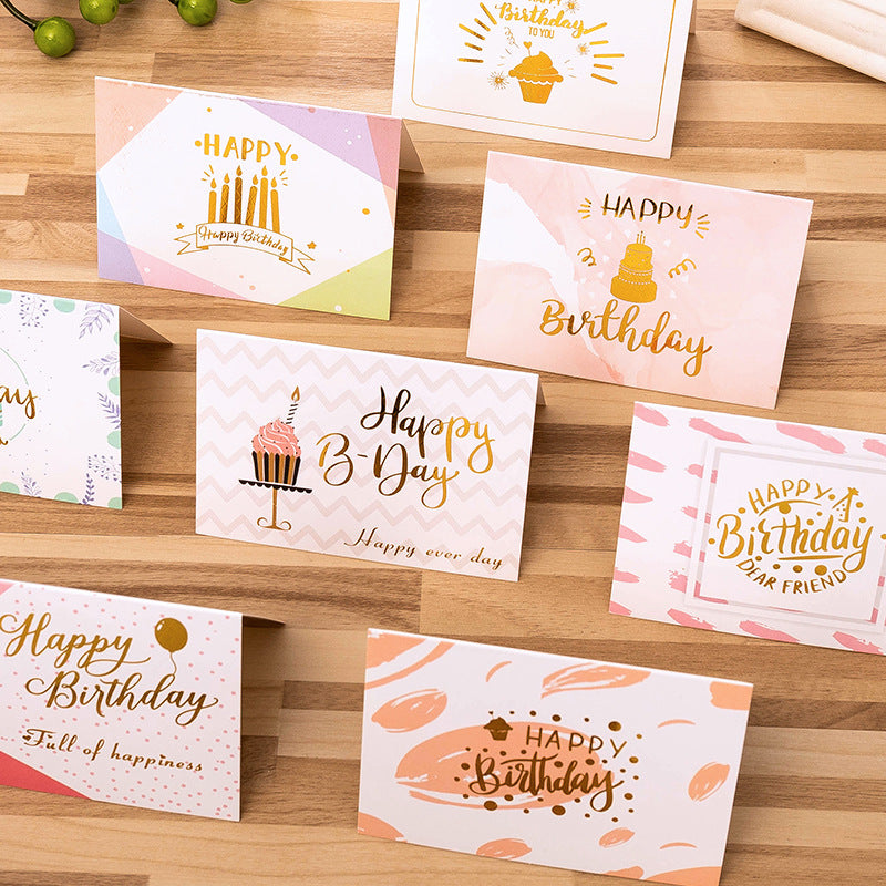 Gold Stamped Happy Birthday Gift Card - Random Delivery