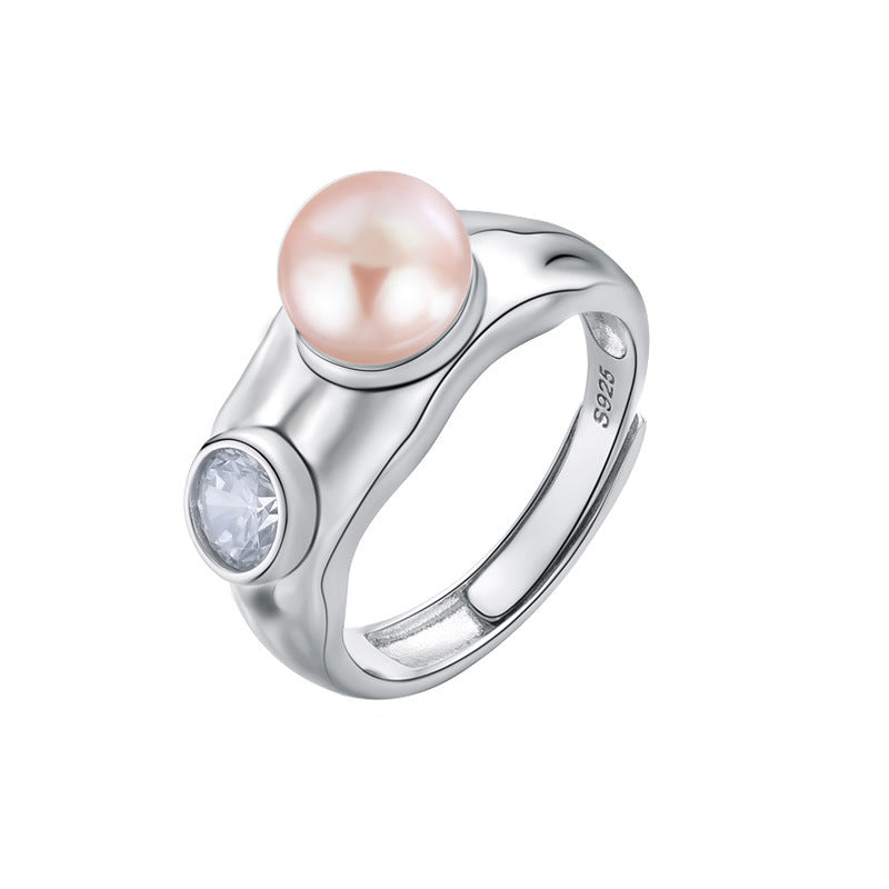 Personality Zircon and Pearl Ring