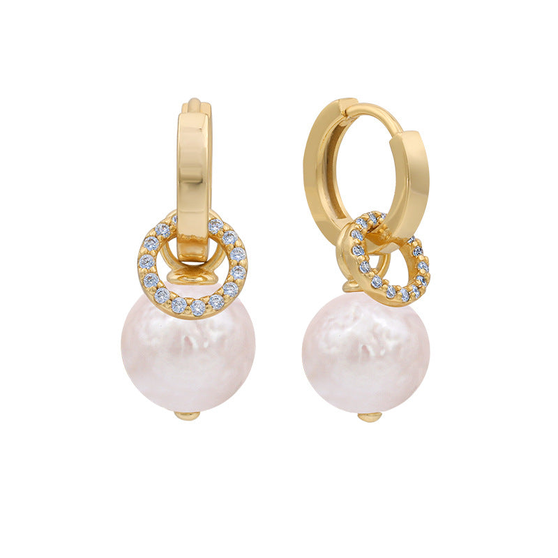 Classic Baroque Pearl Dangle Earrings