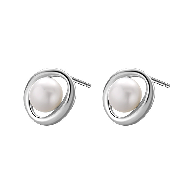 Minimalist Freshwater Pearl Earrings Stud