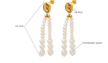 Double Tassel Baroque Pearl Earring