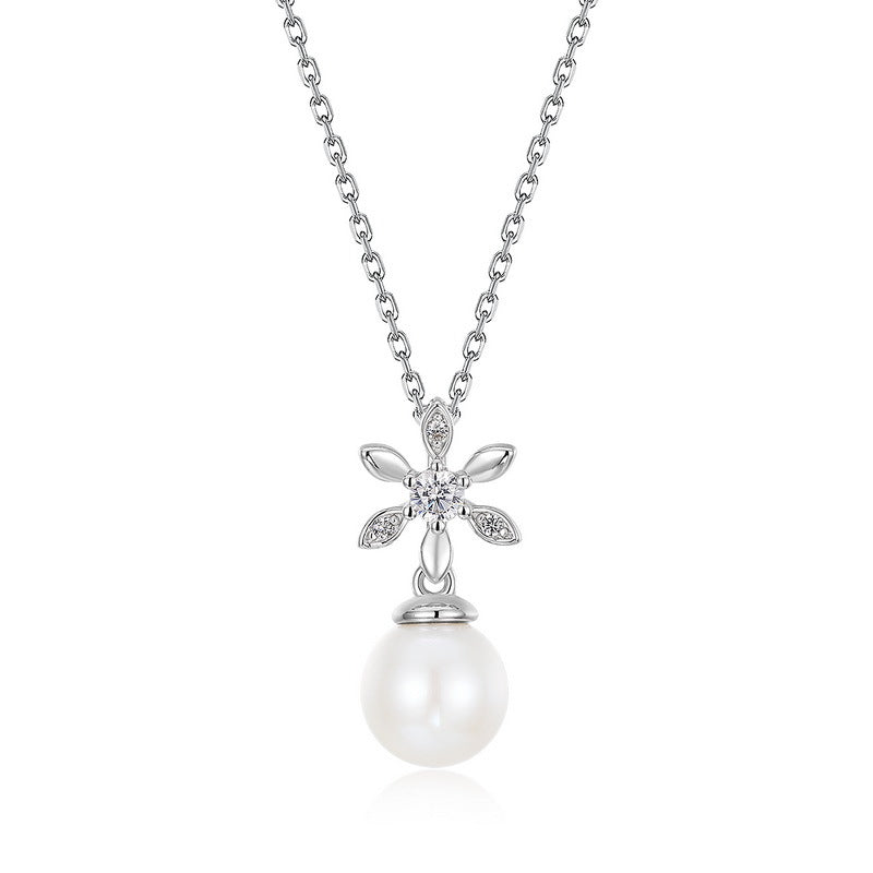 Orchid Flower Natural Freshwater Pearl Pendant