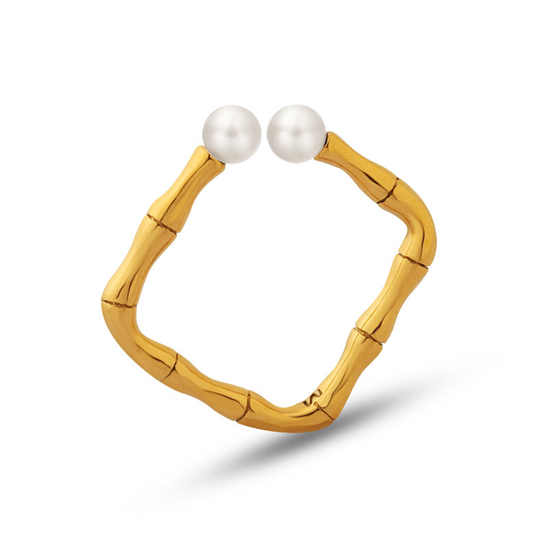 Bamboo Knot Square Ring