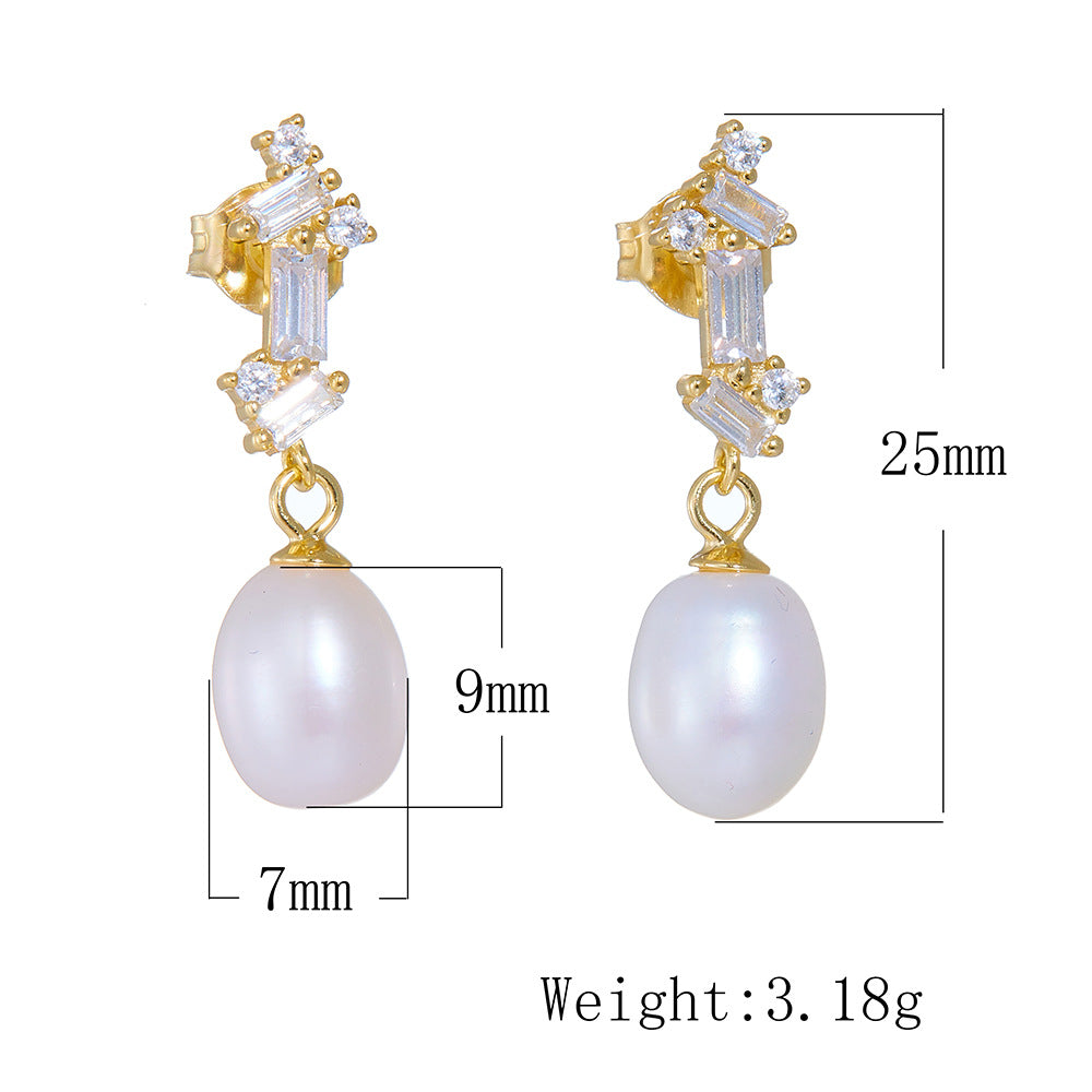 Vintage Elegant Freshwater Pearl Earrings